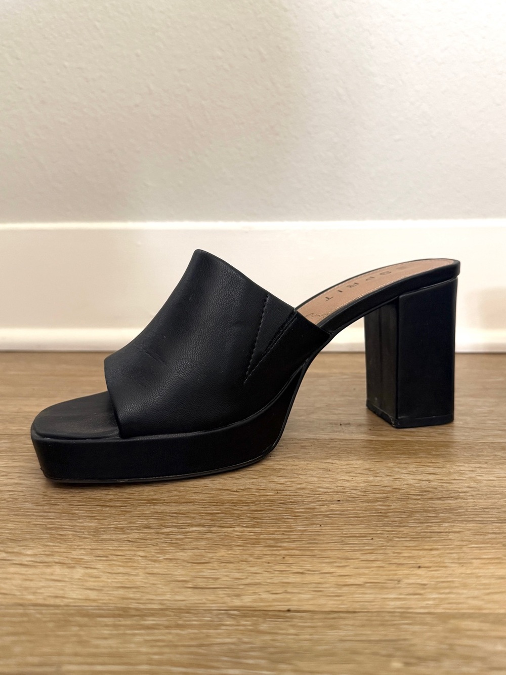 Esprit Perrie Black Platform Block Heel Mule
